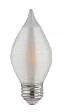  S23413 - 4 Watt C15 LED; Satin Spun; Clear; Medium base; 2700K; 300 Lumens; 120 Volt