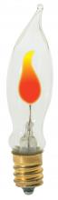  S3761 - 3 Watt CA5 1/3 Incandescent; Clear; 1000 Average rated hours; Candelabra base; 120 Volt; Carded