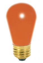 S3964 - 11 Watt S14 Incandescent; Ceramic Orange; 2500 Average rated hours; Medium base; 130 Volt; 4-Pack