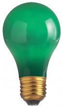  S6091 - 25 Watt A19 Incandescent; Ceramic Green; 1000 Average rated hours; 10 Lumens; Medium base; 130 Volt