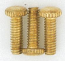  S70/632 - 3 Knurled Screws; 8/32; Brass Plated Finish
