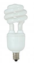  S7361 - 9 Watt; Mini Spiral Compact Fluorescent; 2700K; 82 CRI; Candelabra base; 120 Volt