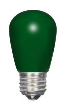  S9171 - 1.4 Watt LED; S14; Ceramic Green; Medium base; 120 Volt; Carded