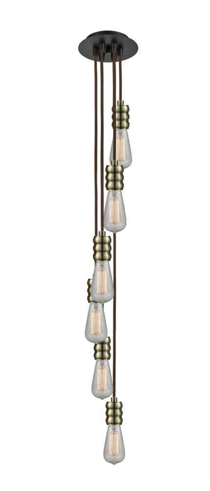 Gatsby - 6 Light - 6 inch - Oil Rubbed Bronze - Cord hung - Multi Pendant