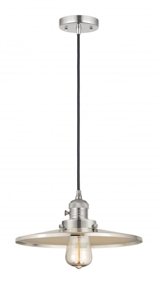 Appalachian - 1 Light - 12 inch - Polished Nickel - Cord hung - Mini Pendant