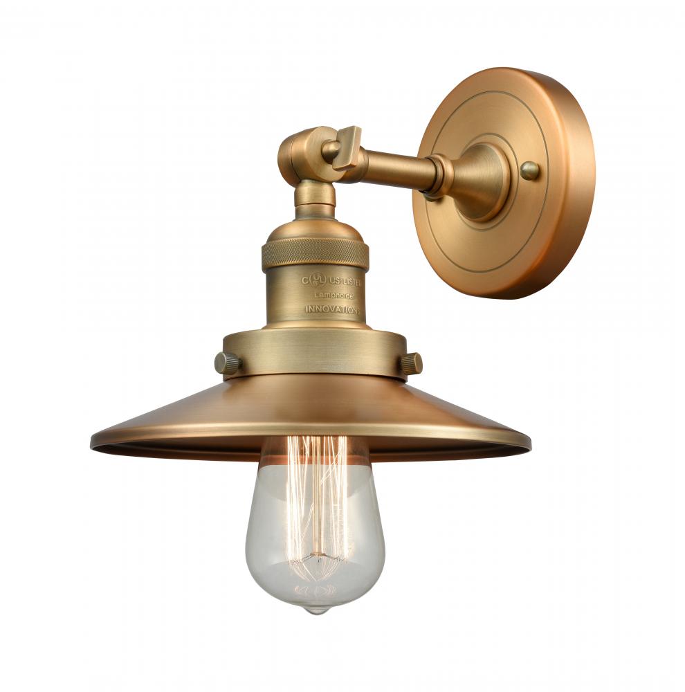 Railroad - 1 Light - 8 inch - Brushed Brass - Sconce