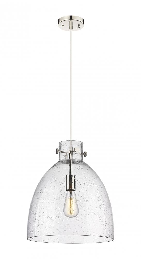Newton Bell - 1 Light - 14 inch - Polished Nickel - Cord hung - Pendant