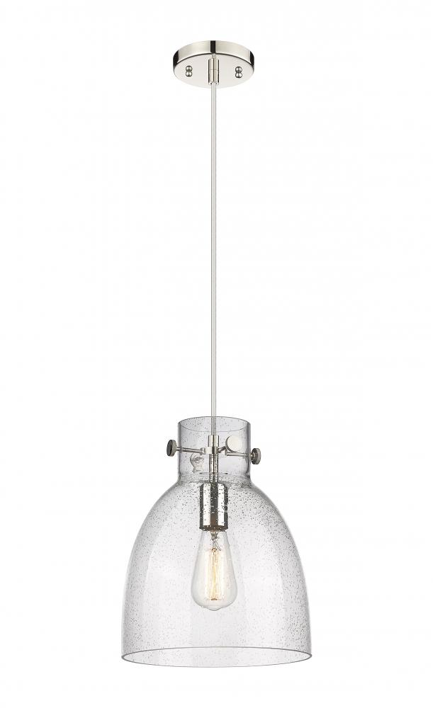 Newton Bell - 1 Light - 10 inch - Polished Nickel - Cord hung - Pendant
