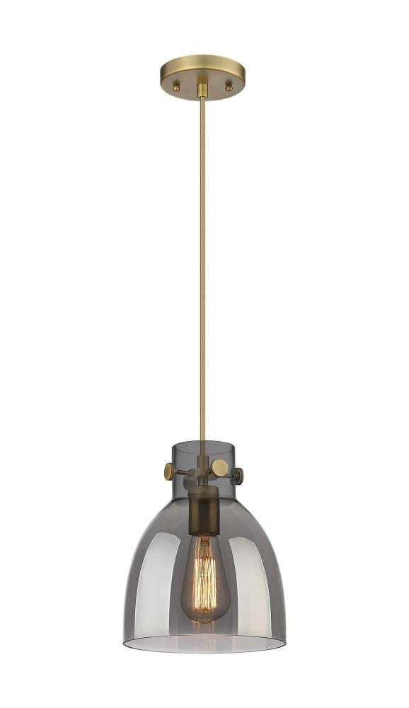 Newton Bell - 1 Light - 8 inch - Brushed Brass - Cord hung - Pendant