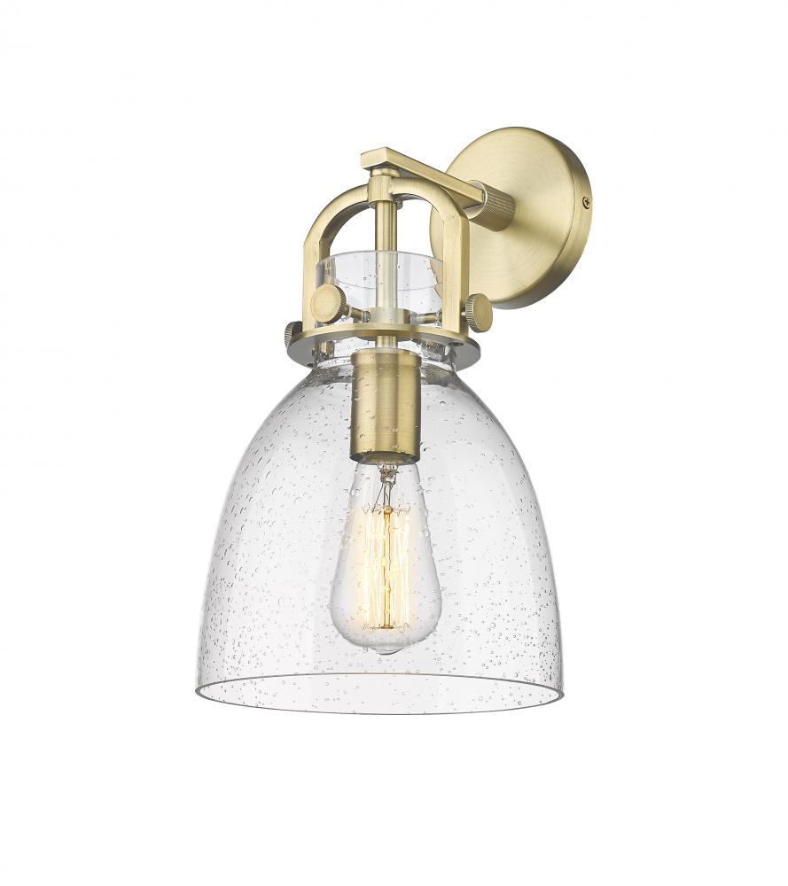 Newton Bell - 1 Light - 8 inch - Brushed Brass - Sconce