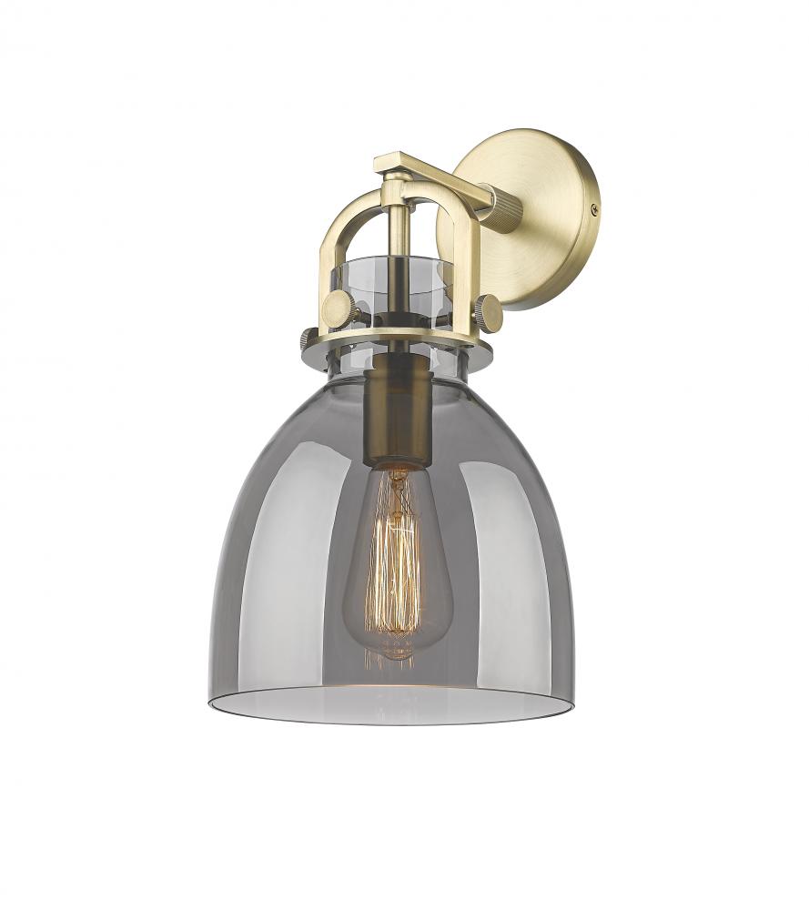 Newton Bell - 1 Light - 8 inch - Brushed Brass - Sconce