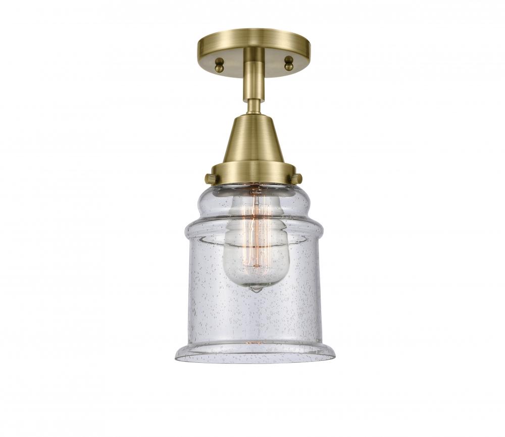 Canton - 1 Light - 6 inch - Antique Brass - Flush Mount