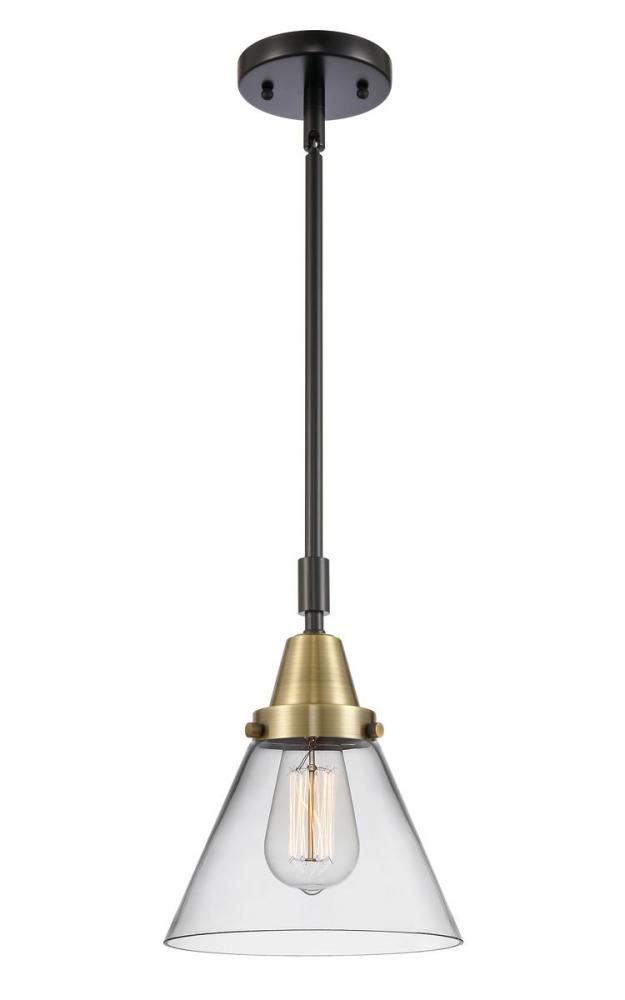 Cone - 1 Light - 8 inch - Black Antique Brass - Mini Pendant