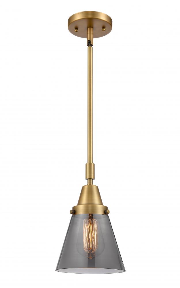 Cone - 1 Light - 6 inch - Brushed Brass - Mini Pendant