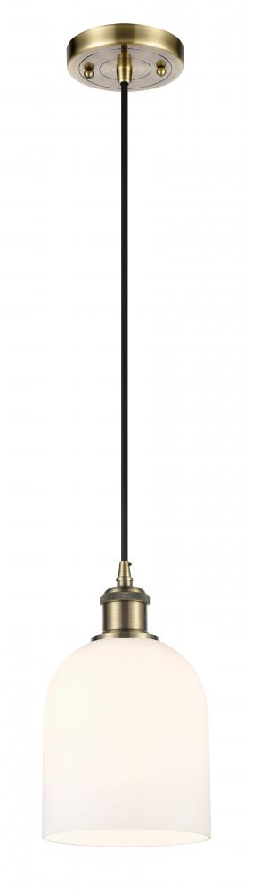 Bella - 1 Light - 6 inch - Antique Brass - Cord hung - Mini Pendant