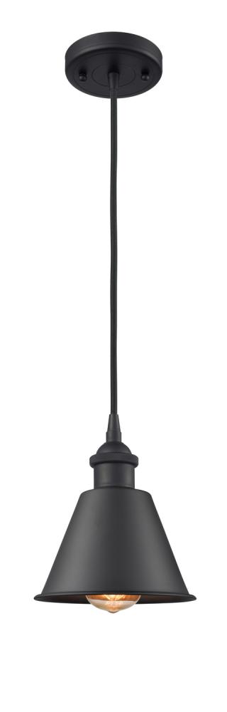 Smithfield - 1 Light - 7 inch - Matte Black - Cord hung - Mini Pendant