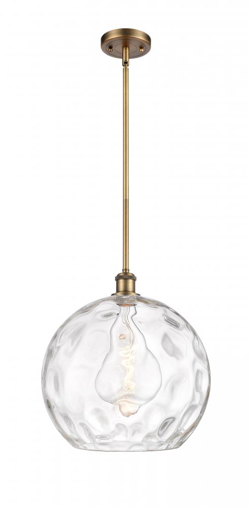 Athens Water Glass - 1 Light - 13 inch - Brushed Brass - Pendant
