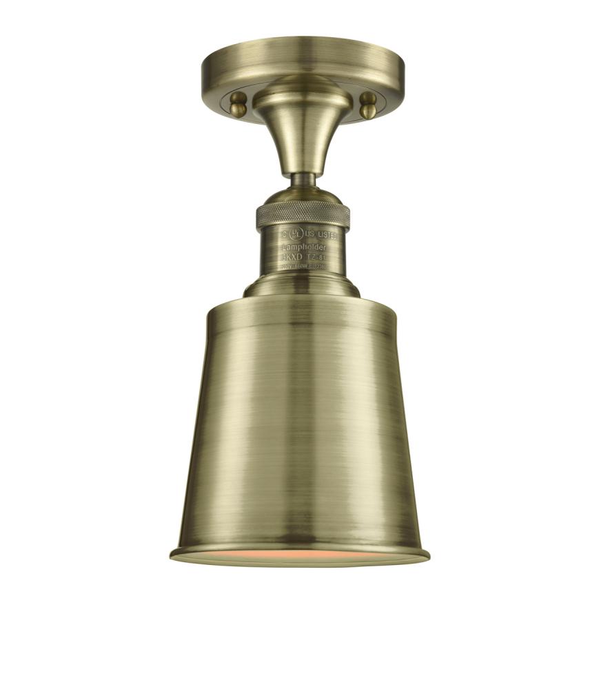 Addison - 1 Light - 5 inch - Antique Brass - Semi-Flush Mount