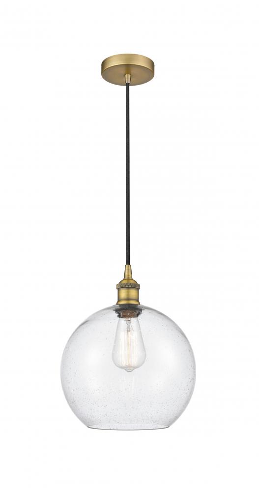 Athens - 1 Light - 10 inch - Brushed Brass - Cord hung - Mini Pendant