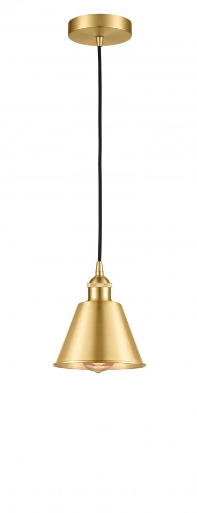 Smithfield - 1 Light - 7 inch - Satin Gold - Cord hung - Mini Pendant