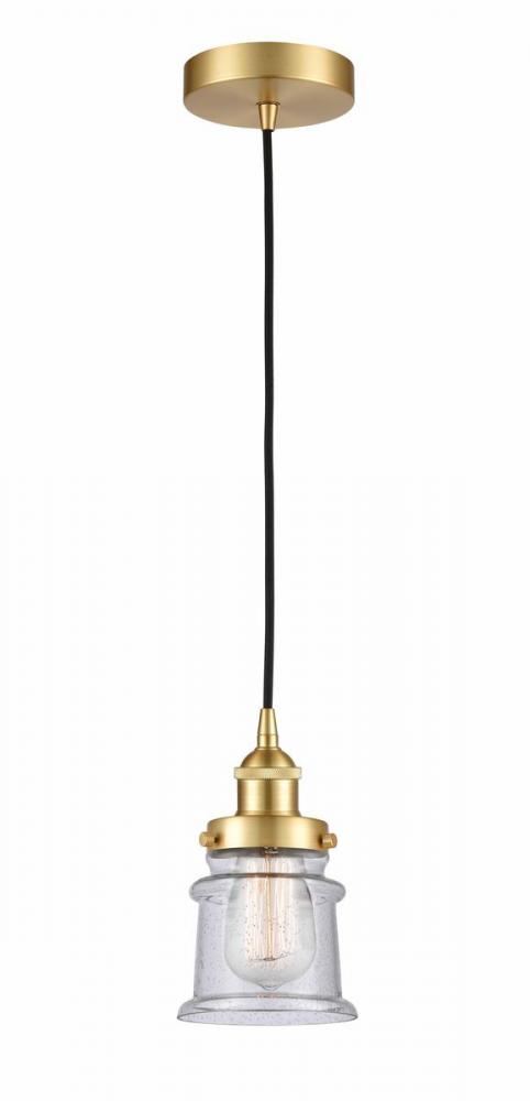 Canton - 1 Light - 5 inch - Satin Gold - Cord hung - Mini Pendant