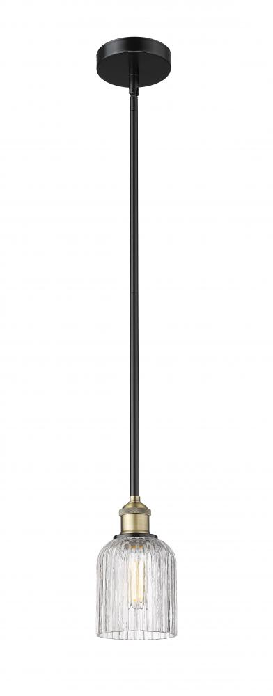 Bridal Veil - 1 Light - 5 inch - Black Antique Brass - Cord hung - Mini Pendant