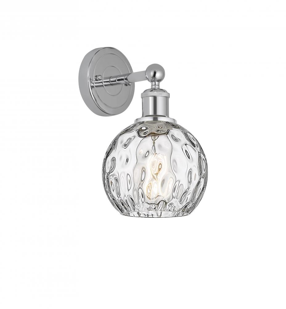 Athens Water Glass - 1 Light - 6 inch - Polished Chrome - Sconce