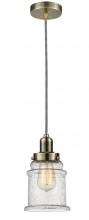 Innovations Lighting 100AB-10BW-0H-AB-G184 - Whitney - 1 Light - 8 inch - Antique Brass - Cord hung - Mini Pendant