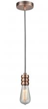 Innovations Lighting 100AC-10BW-5AC - Gatsby - 1 Light - 2 inch - Antique Copper - Cord hung - Mini Pendant