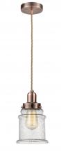 Innovations Lighting 100AC-10RE-0H-AC-G184 - Whitney - 1 Light - 8 inch - Antique Copper - Cord hung - Mini Pendant