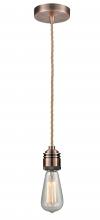 Innovations Lighting 100AC-10RE-2AC - Winchester - 1 Light - 2 inch - Antique Copper - Cord hung - Mini Pendant