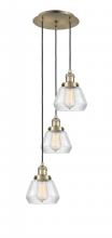  113F-3P-AB-G172 - Fulton - 3 Light - 14 inch - Antique Brass - Cord hung - Multi Pendant