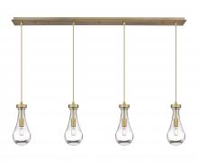  124-451-1P-BB-G451-5CL - Owego - 4 Light - 49 inch - Brushed Brass - Linear Pendant