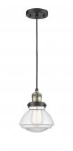 Innovations Lighting 201C-BAB-G322 - Olean - 1 Light - 7 inch - Black Antique Brass - Cord hung - Mini Pendant
