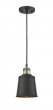  201C-BAB-M9-BK - Addison - 1 Light - 5 inch - Black Antique Brass - Cord hung - Mini Pendant