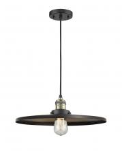 Innovations Lighting 201C-BAB-MFR-BK-16-LED - Appalachian - 1 Light - 16 inch - Black Antique Brass - Cord hung - Mini Pendant