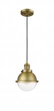 Innovations Lighting 201C-BB-HFS-62-BB-LED - Hampden - 1 Light - 7 inch - Brushed Brass - Cord hung - Mini Pendant