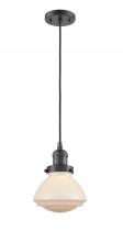 Innovations Lighting 201C-OB-G321 - Olean - 1 Light - 7 inch - Oil Rubbed Bronze - Cord hung - Mini Pendant