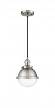  201C-SN-HFS-62-SN-LED - Hampden - 1 Light - 7 inch - Brushed Satin Nickel - Cord hung - Mini Pendant