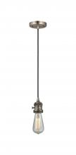  201CSW-AB - Bare Bulb - 1 Light - 3 inch - Antique Brass - Cord hung - Mini Pendant