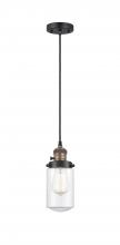 Innovations Lighting 201CSW-BAB-G312 - Dover - 1 Light - 5 inch - Black Antique Brass - Cord hung - Mini Pendant
