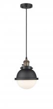  201CSW-BAB-HFS-61-BK-LED - Hampden - 1 Light - 7 inch - Black Antique Brass - Cord hung - Mini Pendant