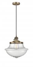  201CSW-BB-G544 - Oxford - 1 Light - 12 inch - Brushed Brass - Cord hung - Mini Pendant