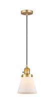 Innovations Lighting 201CSW-SG-G61 - Cone - 1 Light - 6 inch - Satin Gold - Cord hung - Mini Pendant