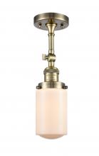  201F-AB-G311 - Dover - 1 Light - 5 inch - Antique Brass - Semi-Flush Mount