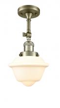  201F-AB-G531 - Oxford - 1 Light - 7 inch - Antique Brass - Semi-Flush Mount