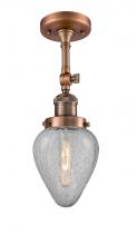  201F-AC-G165 - Geneseo - 1 Light - 7 inch - Antique Copper - Semi-Flush Mount