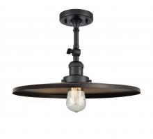  201F-BK-MFR-BK-16-LED - Railroad - 1 Light - 16 inch - Matte Black - Semi-Flush Mount