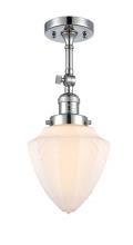  201F-PC-G661-7 - Bullet - 1 Light - 6 inch - Polished Chrome - Semi-Flush Mount