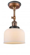  201FBP-ACBK-G71 - Bell - 1 Light - 8 inch - Antique Copper - Semi-Flush Mount